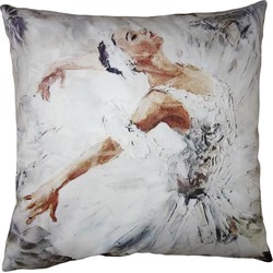 Clayre & Eef Kussenhoes 45x45 cm Wit Polyester Sierkussenhoes