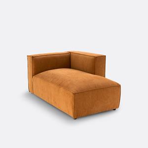 LA REDOUTE INTERIEURS Modulaire longchair van getextureerd fluweel, Seven