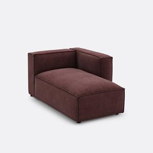 LA REDOUTE INTERIEURS Modulaire longchair van getextureerde stof, Seven