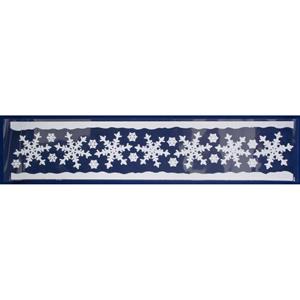 Kerst raamstickers - sneeuwvlokken - wit - 12,5 x 58,5 cm - raamversiering -