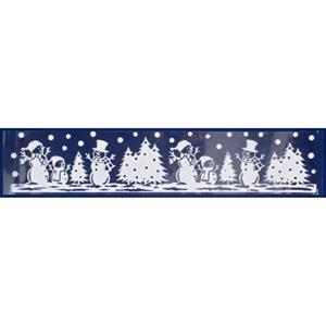 1x stuks velletjes kerst raamstickers sneeuw landschap 12,5 x 58,5 cm -