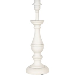 Clayre & Eef Lampenvoet Ø 13x41 cm Wit Hout Rond Lampvoet