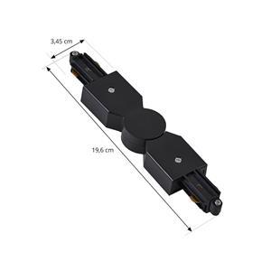 LINDBY connector Linaro, zwart, verstelbaar, 1-fase