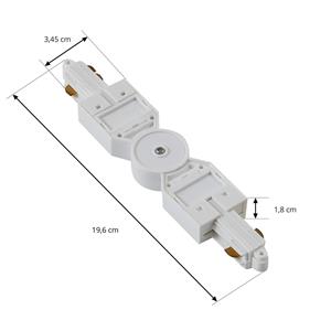 LINDBY connector Linaro, wit, verstelbaar, 1-fase
