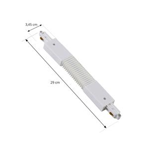LINDBY Flex-connector Linaro, wit, 1-fase railsysteem