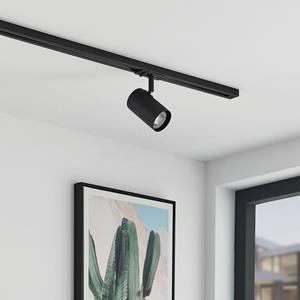 LINDBY railspot Linaro, GU10, Ø 6 cm, zwart, 1-fase