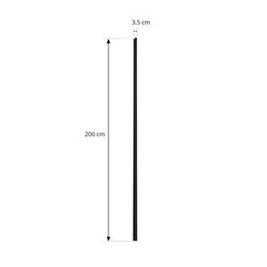 LINDBY Linaro stroomrail, 2 m, zwart, 1-fase railsysteem
