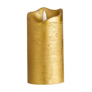 Leen Bakker LED Kaars Rustiek - goud - 15xØ7,6 cm
