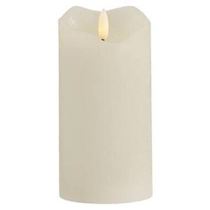 Leen Bakker LED kaars rustiek - off-white - 15xØ7,6 cm