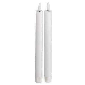 Leen Bakker LED dinerkaarsen - wit - 25 cm - 2 stuks