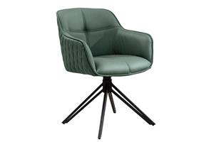 Invicta Interior Draaistoel EUPHORIA draaibaar 180 graden met armleuningen leather groen - 45863
