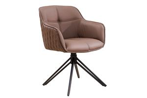 Invicta Interior Draaistoel EUPHORIA draaibaar 180 graden met armleuningen leather bruin - 45861