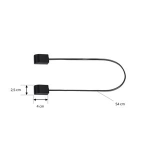 LINDBY stekker Lumaro, kabellengte 54 cm, zwart, PVC