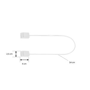 LINDBY connector Lumaro, kabellengte 54 cm, wit, PVC