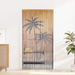 vidaXL Insectengordijn 100x220 cm bamboe palmboom print