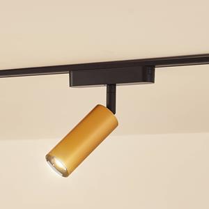 LINDBY LED spot 48 V Lumaro, goud, Ø 4 cm, aluminium, dimbaar
