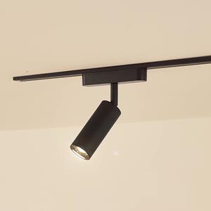 LINDBY spot 48 V Lumaro, zwart, Ø 4 cm, aluminium, dimbaar