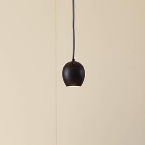 LINDBY LED hanglamp Lumaro, zwart,Ø6,2 cm,48V,dimbaar