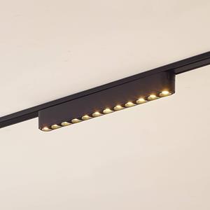 LINDBY LED strip 48V Lumaro,zwart,12 punten,2,4cm,dimbaar