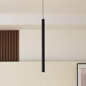 LINDBY LED hanglamp Lumaro, zwart, Ø3cm,aluminium,48V,dimbaar