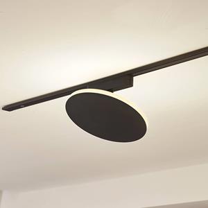 LINDBY LED track lamp Lumaro, zwart, aluminium, 48V, dimbaar
