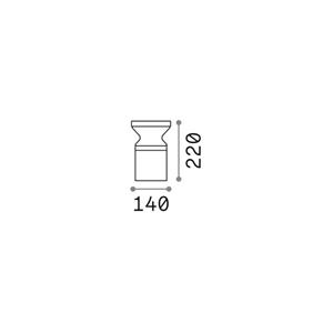 Ideallux Ideal Lux Torre sokkellamp antraciet aluminium hoogte 22 cm