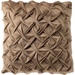 Dutch Decor MIRA - Kussenhoes 45x45 cm - Irish Cream - beige - bruin