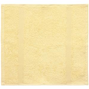 ERWIN M. Waslap Valencia Uni; 30x30 cm (BxL); geel; 5 stuk / verpakking