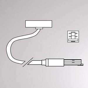 Molto Luce Eindvoeding Volare, kabel 2m, baldakijn, wit