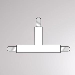 Molto Luce T-koppeling voor Volare 2-fasen railsysteem, wit