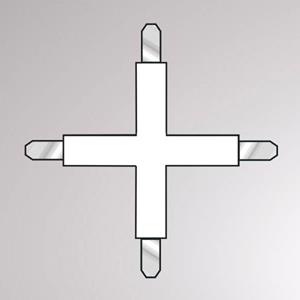 Molto Luce Kruiskoppeling voor Volare 2-fasen railsysteem, wit