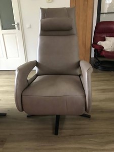 SHOPX HUISCOLLECTIE Leren relaxfauteuils met desgin armleuning - bruin leer - Echt leer, Modern, ontdek de vele Leersoorten en Kleuren bij ShopX