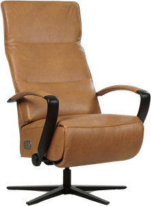 SHOPX HUISCOLLECTIE leren industriële relaxfauteuil Matrix - zithoogte laag - ( leer)