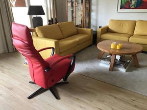 SHOPX HUISCOLLECTIE Set van 2 leren banken en een relaxfauteuil - verschillende kleuren leer - Echt leer, Industrieel, ontdek de vele Leersoorten en Kleuren bij ShopX