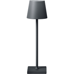 Beliani  BACEIRO - Tafellamp - Donkergrijs - Aluminium
