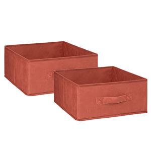5five Opbergmand/kastmand - 6x stuks - 14 liter - bordeaux rood - 31 x 31 x 15 cm -