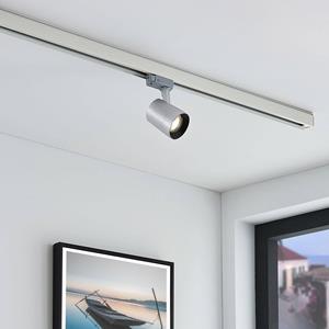 Arcchio railspot Iavo, grijs, 13 cm, 3-fase, GU10