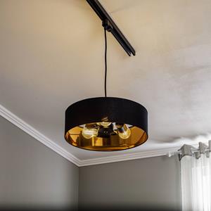 Arcchio Heleni hanglamp rail zwart goud 40cm