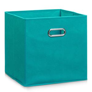 Zeller Set van 5x stuks petrol groene opbergmanden/kastmanden 32 x 32 cm -