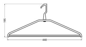 Hermeta KLEDINGHANGER GARDELUX-1 MAT ZWART (1262)