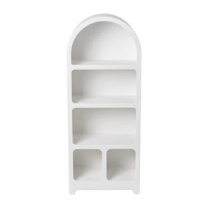 Xenos 5 vakkenkast Zaha organic met boog - MDF - wit - 120.5x48x30 cm