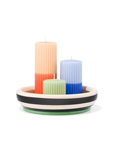 HEMA Kaarsonderzetter Ø25cm Keramiek Zwart-wit (zwart/wit)