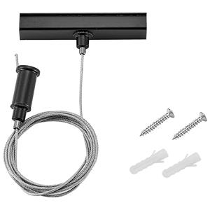 BES LED Ophangset voor 48V Magnetische Track Rails - Brinton Magni - 1.5 Meter - Zwart