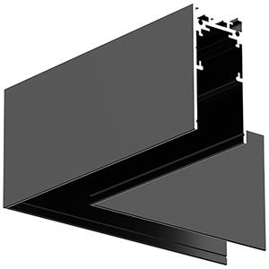 BES LED Hoekstuk voor 48V Magnetische Track Rails - Brinton Magni - Opbouw - Plafond - Zwart