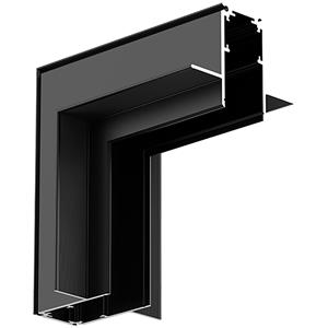 BES LED Hoekstuk voor 48V Magnetische Track Rails - Brinton Magni - Inbouw - Plafond naar Muur - Zwart