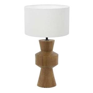 Light & Living Light Living tafellamp Gregor - wit - hout - 17 cm - E27 fitting -