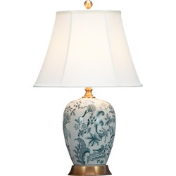 Fine Asianliving Chinese Tafellamp met Kap Keramiek