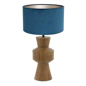 Light & Living Light Living tafellamp Gregor - blauw - hout - 17 cm - E27 fitting -