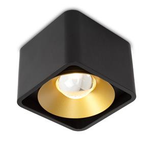 KS Verlichting Lars Opbouwspot Zwart/Goud