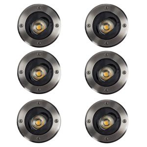 KS Verlichting Richtbare Grondspot Ø12 Rond RVS 6 Stuks